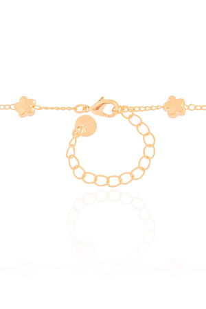 Choker Elos Estrelas Lisas Banhado a Ouro 18K