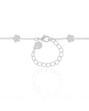 Choker Elos Estrelas Lisas Ródio Branco