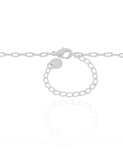 Choker Elos Ponto de Luz Cristal 6 mm Ródio Branco - 35 cm