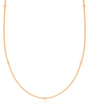 Pulseira Corda de Violão Bolinhas 3 mm Banhado a Ouro 18K