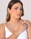 Brinco Círculos Torcidos Entrelaçados 1.8 cm Banhado a Ouro 18K