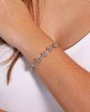 Pulseira Elos Nó Ródio Branco