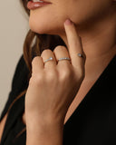 Anel Ajustável Três Dedos Cravejado Cristal Tamanho Único Ródio Branco