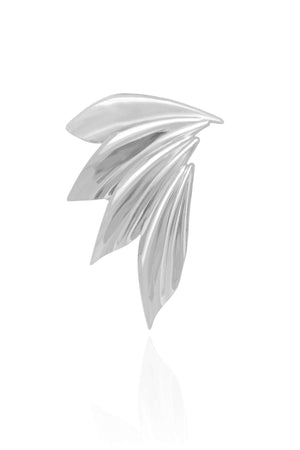 Anel Ajustável Asa Tamanho G Ródio Branco