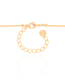 Gargantilha Rabo de Rato Pingente Orgânico Banhado a Ouro 18K - 40 cm