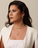 Brinco Orgânico Vazado 2.5 cm Banhado a Ouro 18K