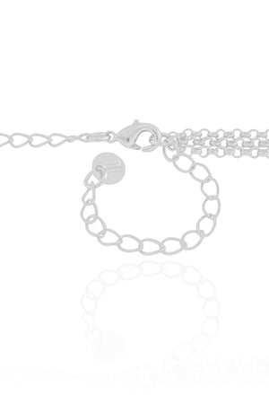 Choker Tripla Elos Portugueses Ródio Branco