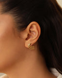 Brinco Filetes Lisos 1.9 cm Banhado a Ouro 18K