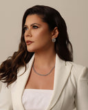 Brinco Espiral Torcido 2.1 cm Ródio Branco