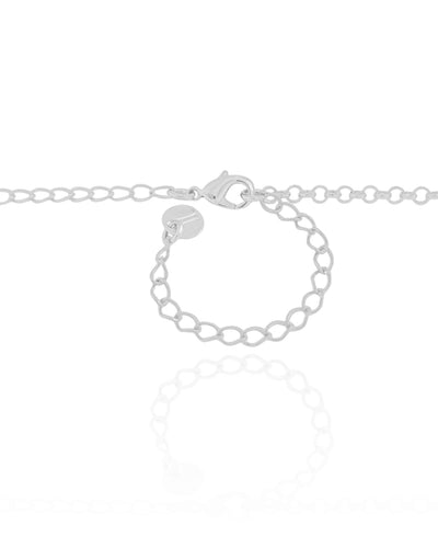 Choker Piastrine 5 mm Ródio Branco - 31 cm