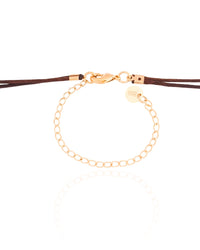 Gargantilha Dupla Gravata Fio Coreano Ponto de Luz Cristal Banhado a Ouro 18K - 35 cm