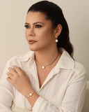 Choker Fio Coreano Howlita 12 mm Banhado a Ouro 18K