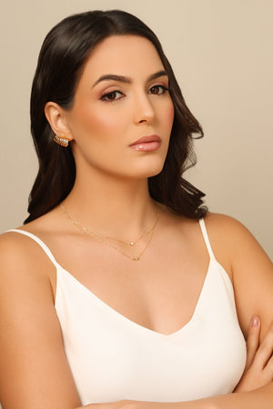 Gargantilha Veneziana Quadrados Lisos 2 mm Banhado a Ouro 18K - 45 cm