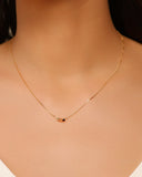 Gargantilha Veneziana Quadrados Lisos 2 mm Banhado a Ouro 18K - 45 cm