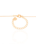 Gargantilha Veneziana Quadrado 3 mm Banhado a Ouro 18K - 45 cm