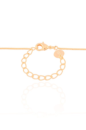 Gargantilha Veneziana Laço Liso Banhado a Ouro 18K - 45 cm