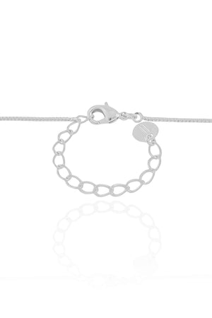 Gargantilha Veneziana Laço Liso Ródio Branco - 45 cm