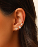 Trio Geométrico Cristal Banhado a Ouro 18K