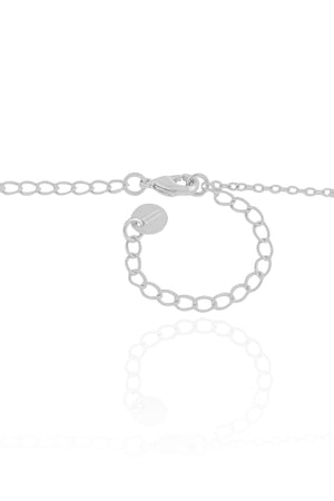 Choker Flores Pontos de Luz Cristal Ródio Branco