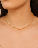 Choker Grumet Bolinhas Lisas Banhado a Ouro 18K