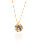 Gargantilha com Pingente Redondo Personalizado Banhado a Ouro 18K