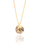 Gargantilha com Pingente Redondo Personalizado Banhado a Ouro 18K