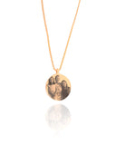 Gargantilha com Pingente Redondo Personalizado Banhado a Ouro 18K