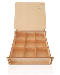 Caixa Porta Joias Médio com 9 Divisórias Personalizado Dia dos Namorados