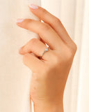 Anel Entrelaçado Ponto de Luz Cristal Tamanho 20 Ródio Branco