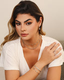 Anel X Bola Lisa Cravejado Cristal Tamanho 19 Ródio Branco