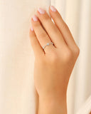 Anel Trevo Cristal Tamanho 12 Ródio Branco