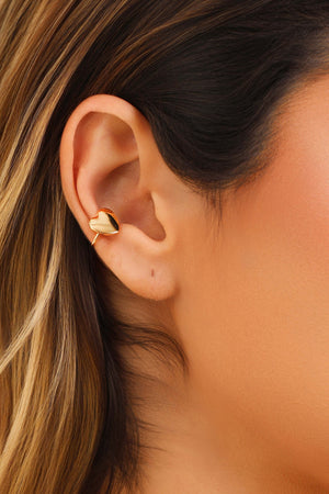Piercing Coração Flat Banhado a Ouro 18K