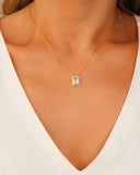 Gargantilha Veneziana Retângulo Orgânico Cristal Banhado a Ouro 18K - 45 cm