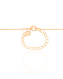 Gargantilha Veneziana Retângulo Orgânico Cristal Banhado a Ouro 18K - 45 cm