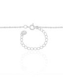 Gargantilha Plaquinhas Ovais Achatadas Ródio Branco - 40 cm