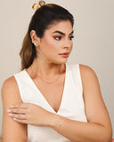 Gargantilha Elos Lisos 3 mm Banhado a Ouro 18K - 45 cm