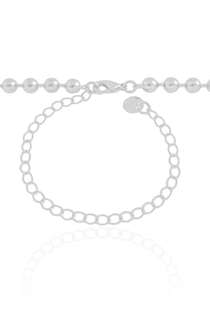 Choker Bolas Lisas 4 mm Ródio Branco