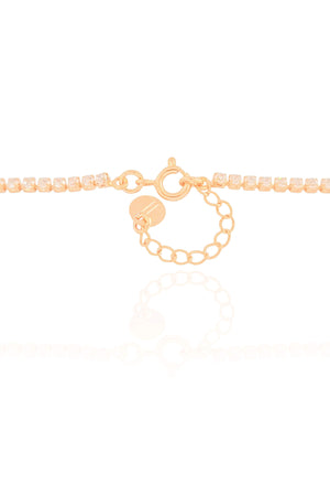 Choker Riviera Cristal 2 mm Banhado a Ouro 18K
