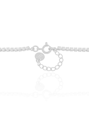 Choker Riviera Cristal 2 mm Ródio Branco