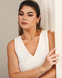 Choker Elos Grampo Banhado a Ouro 18K