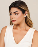 Choker Piastrine 1 mm Ródio Branco