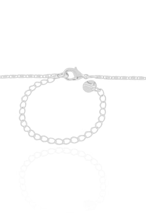 Choker Piastrine 1 mm Ródio Branco