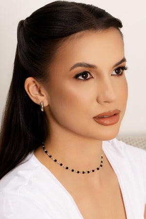 Brinco Argola Tubo Lisa Abs 1.8 cm Ródio Branco