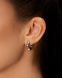 Brinco Argola Tubo Lisa Abs 1.8 cm Ródio Branco