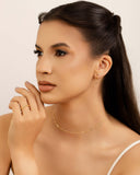 Anel Entrelaçado Cravejado Cristal Tamanho 16 Banhado Ouro 18K