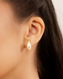 Brinco Gota Pérola 1.6 cm Banhado a Ouro 18K