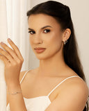 Brinco Argola Torcida Fecho Italiano 2.2 cm Ródio Branco