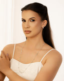 Brinco Argola Click Pontos de Luz Cristal 1.4 cm Ródio Branco