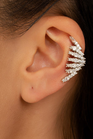 Piercing Filetes Cravejados Cristal Ródio Branco