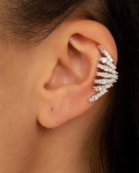 Piercing Filetes Cravejados Cristal Ródio Branco